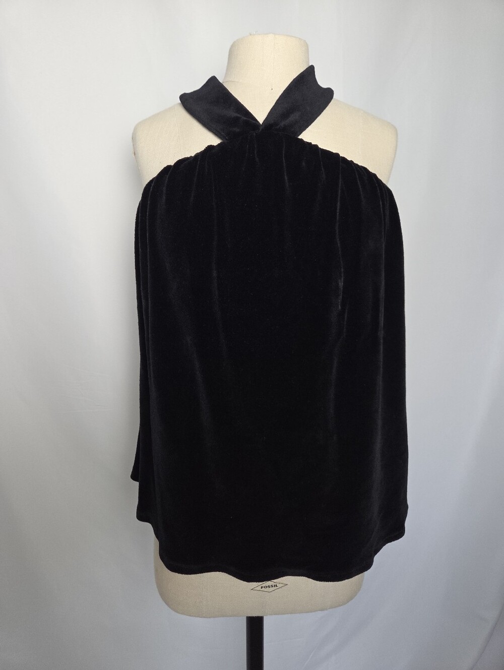 Black Velour Halter Top Cosmo